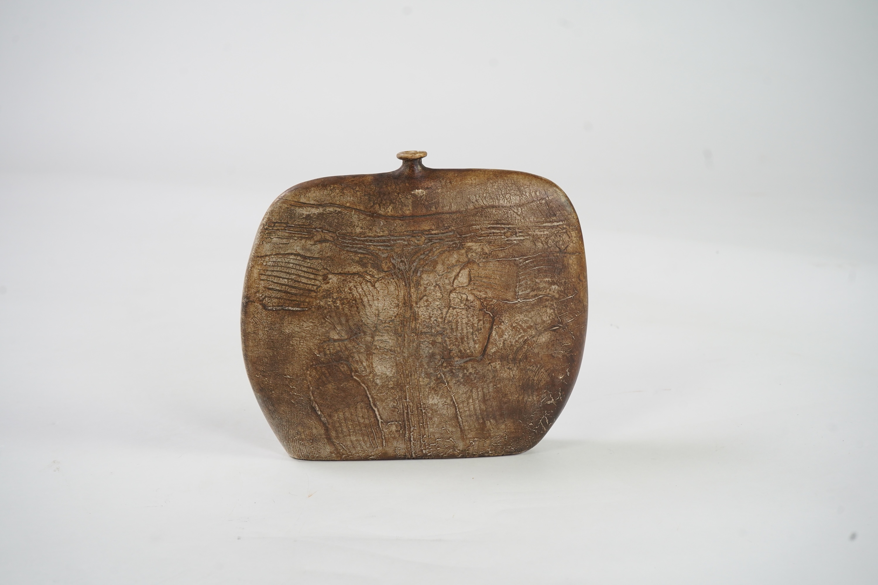 Peter Hayes (b. 1946): A Raku pottery bottle vase